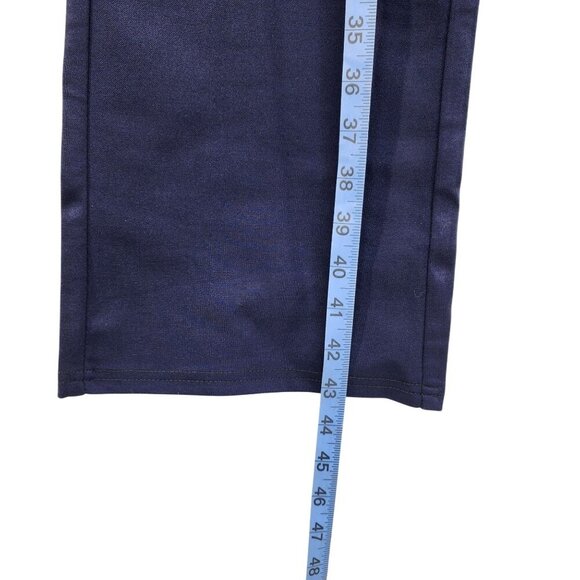 WOMENS Navy Straight-Leg DRESS Pants Size 16x32 Button Closure & Pockets - Picture 7 of 9